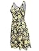 TAM WARE Womens Casual Fit and Flare Floral Sleeveless Dress TWCWD054-KHAKIYELLOW-US M