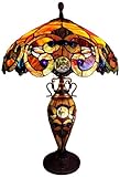 Chloe Lighting CH18648-SPC-DT3 Tiffany-Style 3-Light Double Lit Table Lamp with Shade, 26 x 18 x 18