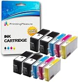 Printing Pleasure 10 Ink Cartridges 2 Sets + 2 Black for HP Deskjet 3070A 3520 view 1