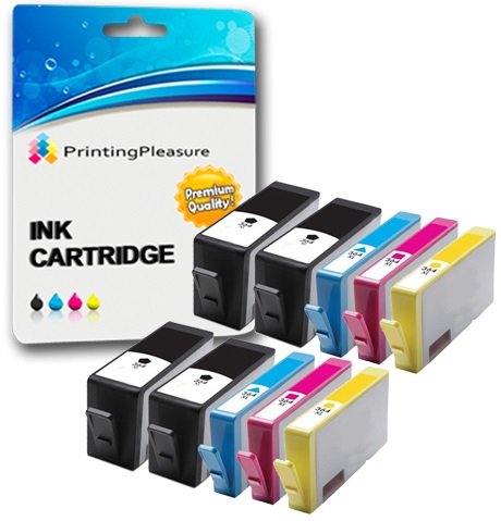 Printing Pleasure 10 (2 SETS + 2 BLACK) Compatible Printer Ink Cartridges for Deskjet 3070A 3520 Officejet 4610 4620 Photosmart 5510 5515 5520 6510 6520 B110a B209a B210a | Replacement for 364XL