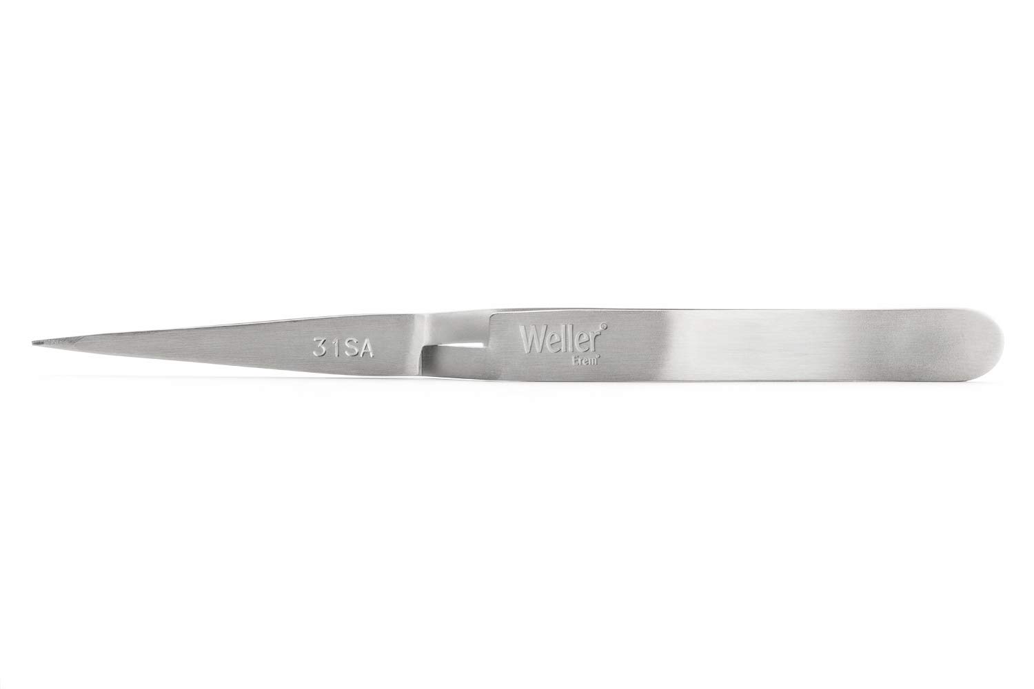 Weller Erem 31SA Reverse-Action Tweezers with Strong Pointed, Straight, Tapered Tips, 125 mm