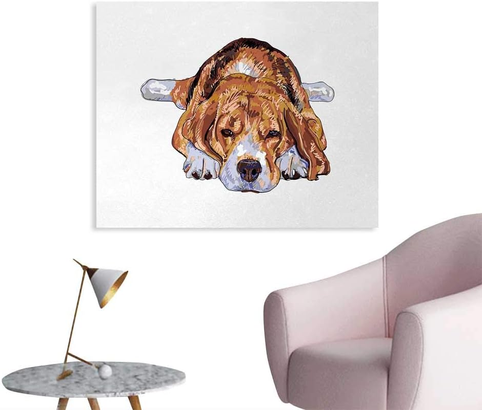 Amazon Com Homehot Beagle Art Poster Old Dog Resting Sleeping
