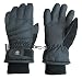 N'Ice Caps Kids Bulky Thinsulate Waterproof Winter Snow Ski Glove with Ridges (Black 1, 10-12 Years)