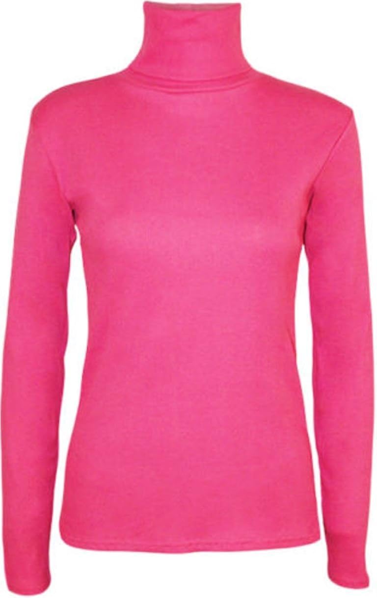 RIDDLED WITH STYLE Ladies Long Sleeve Polo Roll Neck Jumper Top Womens Turtle Neck