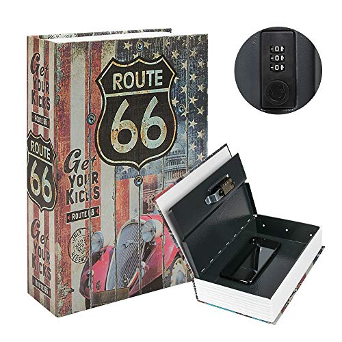 KYODOLED Hidden Metal Lock Box,Diversion Book Safe with Combination