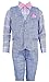 Vittorino Boy's Linen Look 4 Piece Suit Set with Vest Pants Shirt and Tie