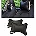 CAMTOA 2PCS Car Neck Pillow (Soft Version) Lovely Breathe Car Auto Head Neck Rest Cushion Headrest Pillow Pad (Black)