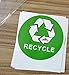 6 Pack of 6 Inch Mountain View Trash Recycle Combo Symbol Sticker, Recycle Sticker, Recycling Sticker, Recycle Decal Logo Stickers, Exclusively by NISPCO