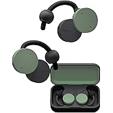 nwm DOTS Wireless On-Ear Speakers (Open Ear Earphones) Sound Leakage suppressed (PSZ Technology - Bone Conduction Alternative) with Optimal Microphone Function Designed in Japan | Moss Green