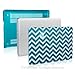TOP CASE Chevron Series Aqua Blue Rubberized Hard Case Cover Compatible Old Generation MacBook Pro 13-Inch (13