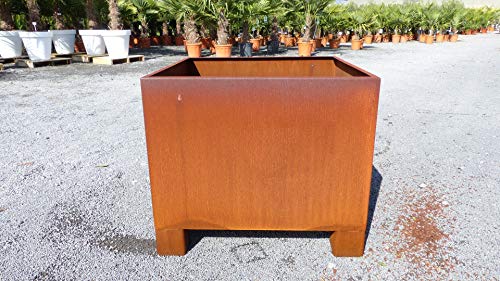 gruenwaren jakubik Cortenstahl Pflanzkübel 70x70x60 Rostkübel Rost Stahl Kübel Blumenkübel XXL – Bild 6