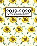 2019-2020 Weekly & Monthly Planner: Academic Planner for Students & Teachers | August 2019 through July 2020 | Schoolwork Calendar with Daily notes and Weekly Checklists | Sunflower by Simple Agendas