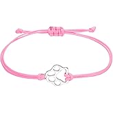 MECCANIXITY Dog Paw Bracelet for Women, Cat Paw Pet Print Memorial Rope Bracelet Handmade Adjustable String for Lover Friendship Birthday Memorial Gift