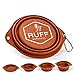 Ruff Products BarkBowl (800ml) - Collapsible Dog Bowl (Burnt Orange) Premium Quality, Platinum-Cured Food Grade Silicone, No Plastic Rim, Food Safe, Large Travel Bowl