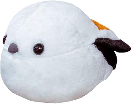 Amazon Co Jp かわいいぬいぐるみ 小ズメ人形シミュレーション鳥丸い枕かわいいおもちゃ子供の誕生日プレゼントパーティー用品クリスマスの装飾 25x35cm 白い ホーム キッチン