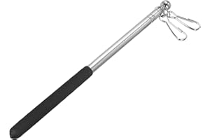 PATIKIL Telescopic Handheld Flagpoles, 3.3 Feet Portable Stainless Steel Telescoping Flag Poles Tour Guide Flag Pole, 5 Secti
