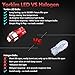 Yorkim T10 LED Bulb Red 6000k Super Bright Newest 5th Generation Universal Fit Pack of 10, Red T10 LED Bulbs, 168 LED Bulb, 2825 LED Bulb Red, W5W LED Bulb, Red 194 LED Interior Lights for Carthumb 3