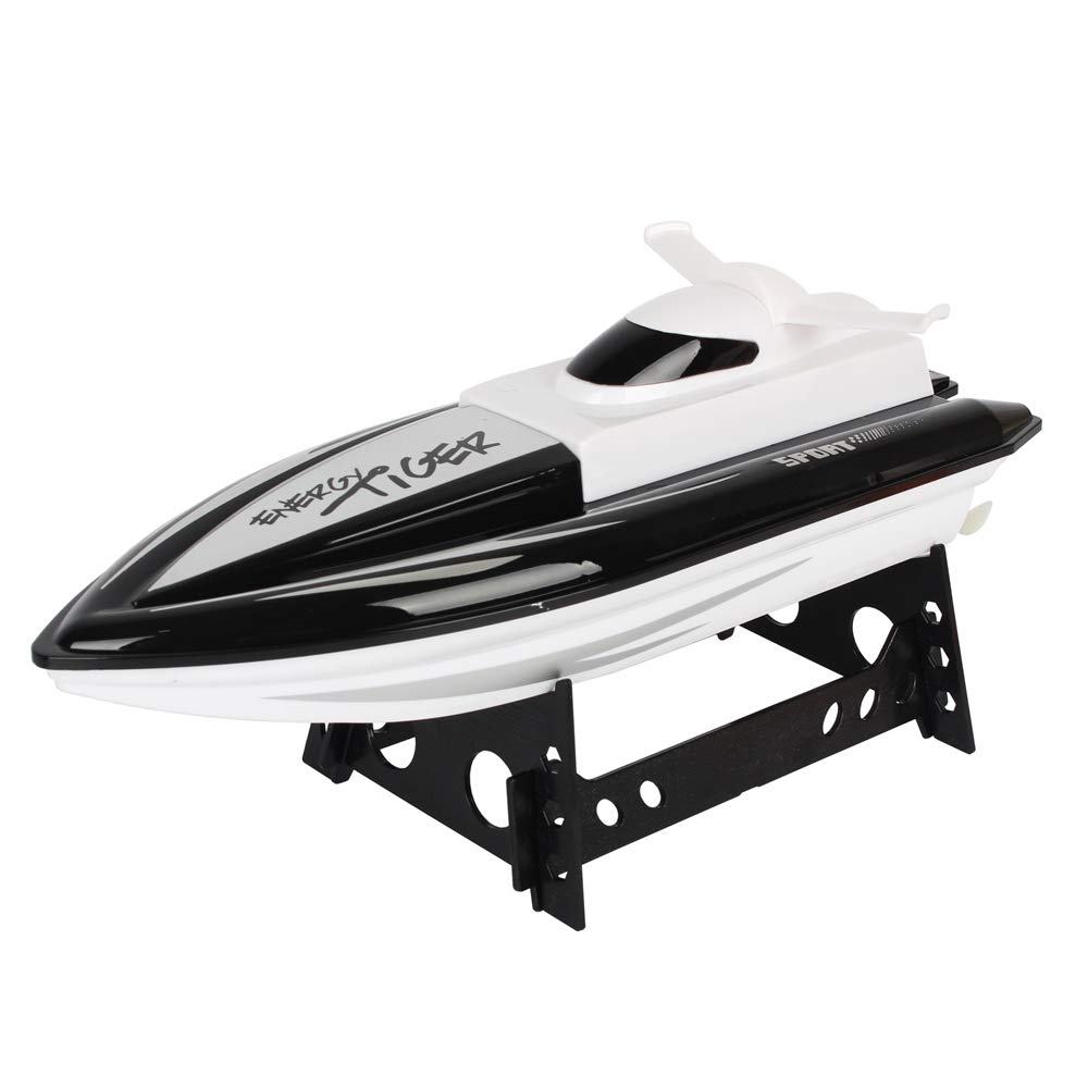 FeiWen RC Boat 2.4Ghz Racing High Speed Electric Remote Control Boat (Black)