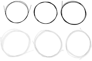 Classical Guitar Strings Nylon Smooth Durable Replacement Parts for Classical Guitars Musical Instrument Accessory Black Whit