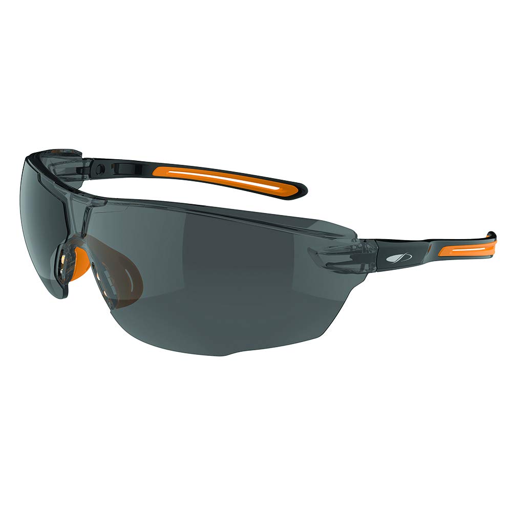 JSP - Onex KN UV400 Black and Orange Temples, Smoke Lens Spectacle, AS/AF Coating (JSP 1ONEBO23SKN)