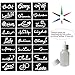 COKOHAPPY Temporary Tattoo Kit, 4 Tube Black Paste Cone Indian Body Art Painting Drawing with 24 x adhesive Stencil, 1 x Applicator Bottle and 5 x Plastic Nozzle