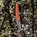 KIZER Cutlery Folding Pocket Knives Satin Drop Point Stonewashed Blade Orange Tactical EDC Knife Sunburst Aluminum Knife,Sliver Ki4419A1