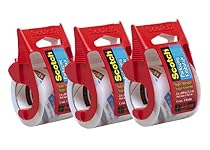 Scotch Heavy Duty Shipping Packaging Tape, 2 x 800 - Clear (3 Tapes)
