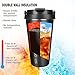 SOCOO Travel Coffee Mug for Men Woman/Coffee Travel Cup with Lid Portable Stainless Steel Insulated Double Walled Reusable BPA Free for Coffee, Tea, Chocolate 16OZ (Black)