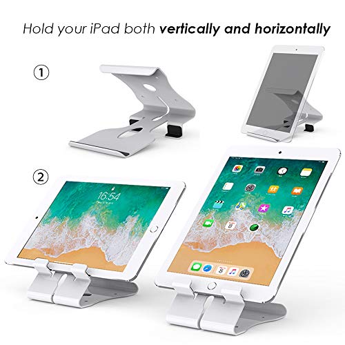 Beelta iPhone Stand, Android Cell Phone Stand, Tablet Stand for iPad (Up to 11 inch), Kindle E-Reader, Desk Accessories, White, BSC702W - Thumbnail 4