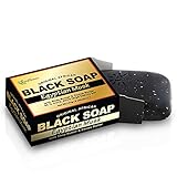 Difeel African Black Soap Egyptian Musk with Shea and Cocoa Butter for Sensitive Skin 5 ounce (6-Pack)
