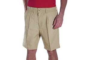 Creekwood Elastic Waist Twill Shorts for Big & Tall Men – 100% Pure Cotton