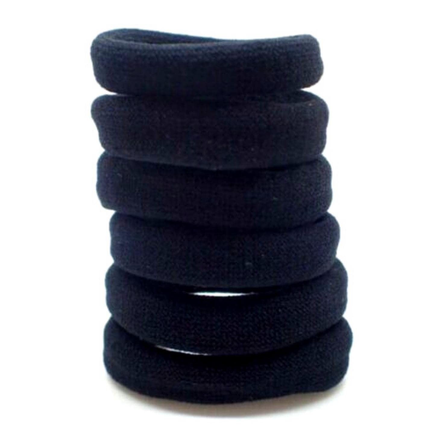 Topkids Accessories Thick Hair Bands for Women and Girls, Hair Bobbles Elastic HairBands Ponytail Holders Hair Ties Hair Elastics Hairbands Women (Black) — image 1