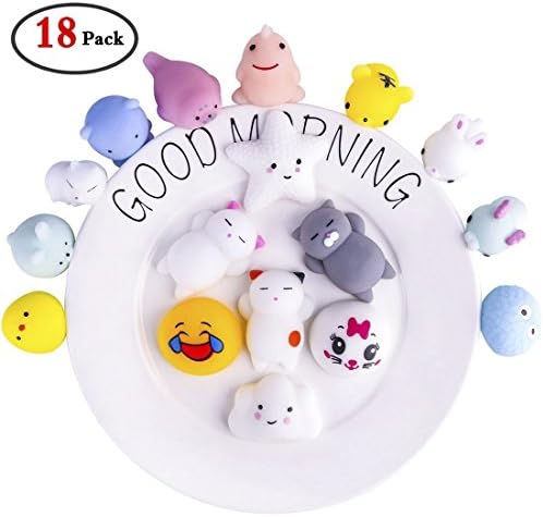 KeNeer Mochi Squishy Mini Kawaii Animal Stress Squeeze Toys - Soft Squishies Release Anxiety Toys for Kids and Adults