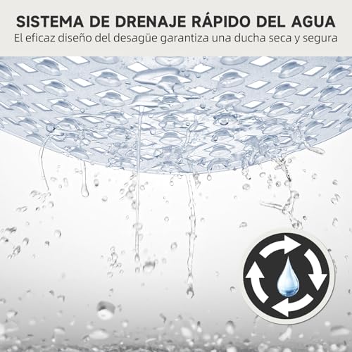 LSXD Alfombrilla para Bañera 88*40cm, Tapete para Regadera Antideslizante | Absorbente，Alfombra de Baño Transparente, Lavable a Máquina, Accesorios para Baño de Tina para Niños y Adulto Mayor(blanco).