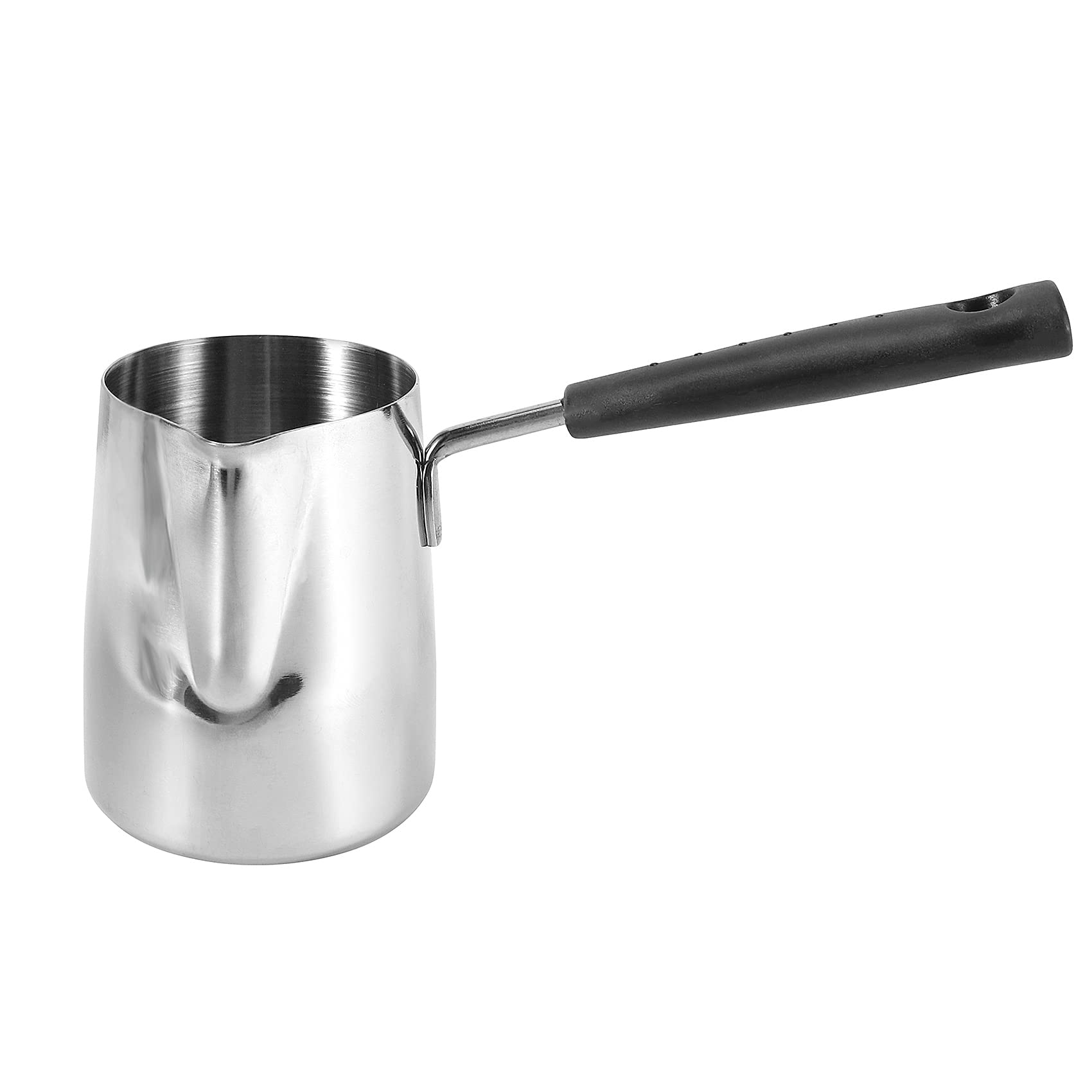 Nudiuhis Stainless Steel Butter and Coffee Warmer,Turkish Coffee Pot,Mini Butter Melting Pot and Milk Pot with Spout -(350ML)