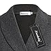 Ninedaily Womens Business Tops Lapel V Neck Slimming Long Sleeve Office Blouse Gray