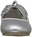 Carter's Girls' Anora Ballet Flat, Silver, 7 M US Toddler