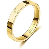 TOSGMY Gold Initial Ring for Women Non Tarnish Dainty 14K Gold Filled Ring Stackable Personalized Letter Stacking Thumb Pinky Rings for Mom Wedding Bands Engagement Birthday Gifts Jewelry Size 6-10
