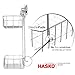 HASKO accessories - Shower Caddy with Suction Cup - 304 Stainless Steel 2Tier Basket for Bathroom - Rustproof (Chrome)