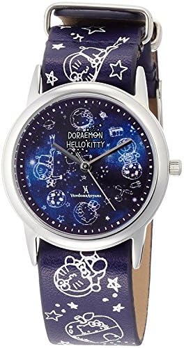 VA VENDOME AOYAMA Doraemon × Hello Kitty universe watch Navy GTAQ0015 B2 Ladies