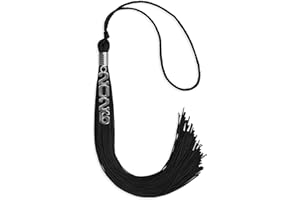Endea Graduation Single Color Tassel with Silver Stacked Date Drop (Black, 2026)