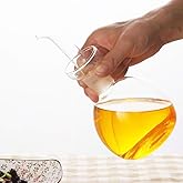 HAIZEEN 18 oz / 540 ml Glass All-Purpose Cruet, Glass Oil Decanter and Cruet (Spherical-18 oz)