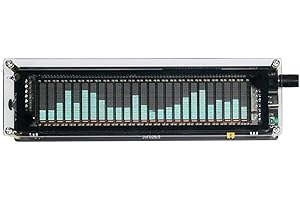 Generic VFD Audio Spectrum Analyzer, Vacuum Fluorescent Display Music Spectrum Analyzer, 25-Band Music Spectrum Level, Audio Indicator Rhythm Analyzer, 10 Display Modes