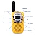 FLOUREON Two Pack 22 Channel Walkie Talkies for Kids Children Two Way Radio 3000M (MAX 5000M Open Field) UHF Long Range Handheld Yellow