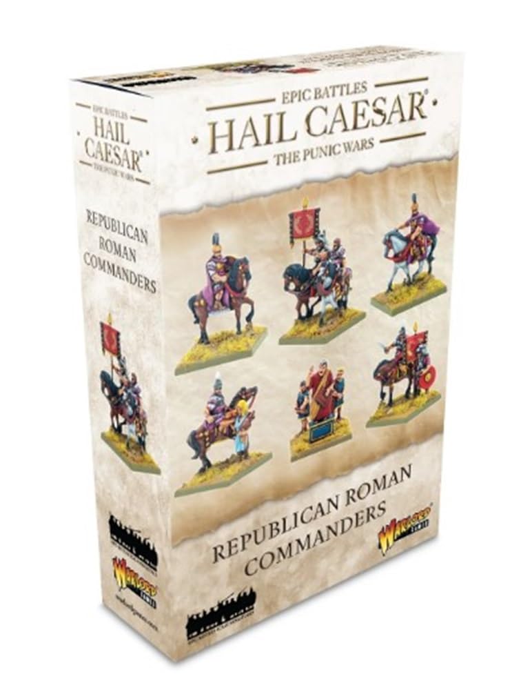 Warlord Games Republican Roman Commanders - Epic Scale Miniatures for Hail Caesar Highly Detailed Punic Wars Era for Table-top Wargaming