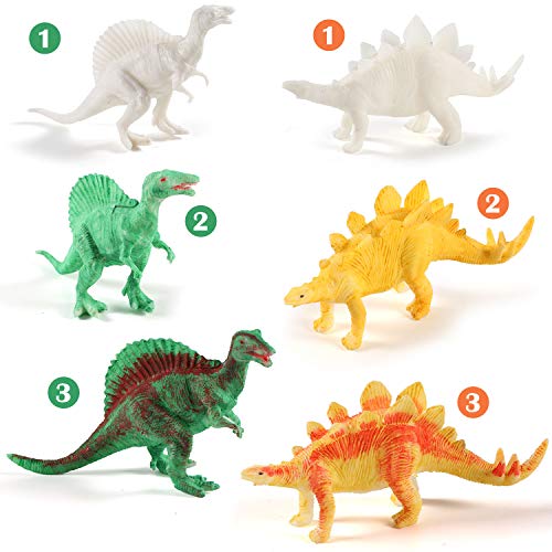Tacobear Dinosaurier Malset Dinosaurier Figuren Selber Gießen zum Bemalen und Basteln Bastelset Kinder Jungen Kreativ… – Bild 4