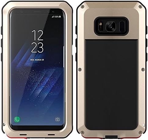 MRSMR Phone Case Cover, Ultra Protective Case, Dust Proof, Snow Proof, Shockproof, Heavy Duty Protective Carrying Case for Samsung Galaxy S8 Gold (No Glass Screen)