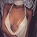 DDLBiz Women Fashion Rhinestone Bra Chain Sexy Harness Bikini Body Chain Jewelry (Silver)