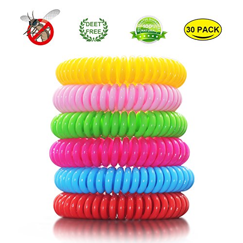 Mosquito Repellent Bracelet (30 Pack), OTBBA 100% Natural Deet-Free & Non-Toxic Waterproof Travel Insect Repellent Bands Protection for Kids and Adults, Lasts Up To 350 Hours - Thumbnail 6