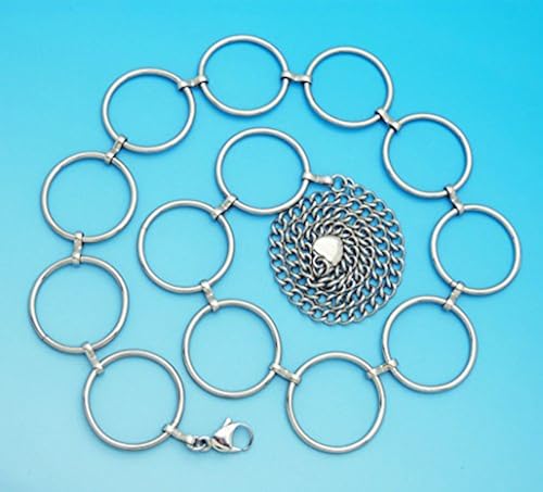 Women's Stainless Steel O Ring Hoop Link Chain Belt Sturdy, No